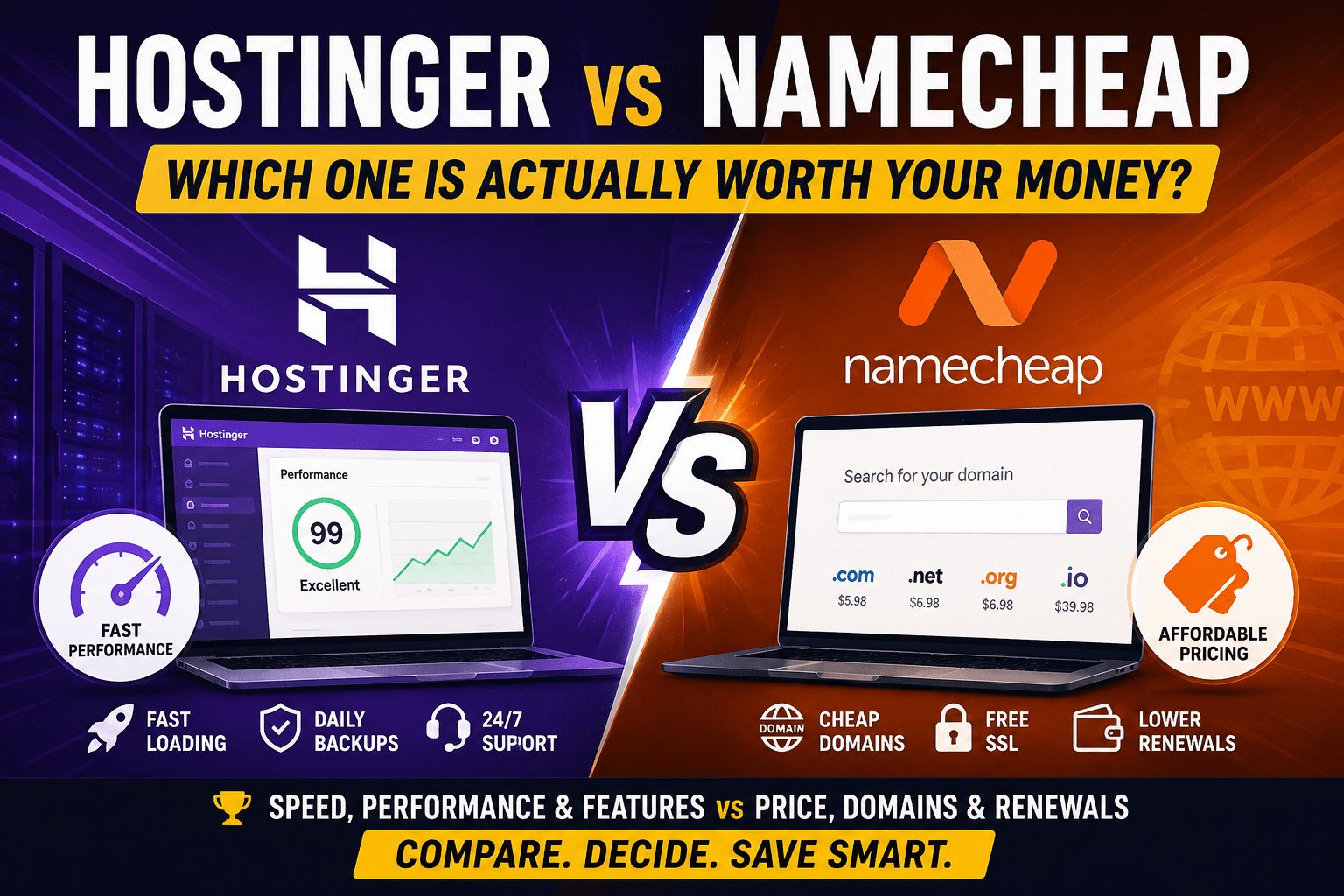 Hostinger vs Namecheap (2026) Which One Is Actually Worth Your Money